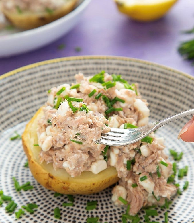 Jacket Potato with Spicy Tuna & Cottage Cheese